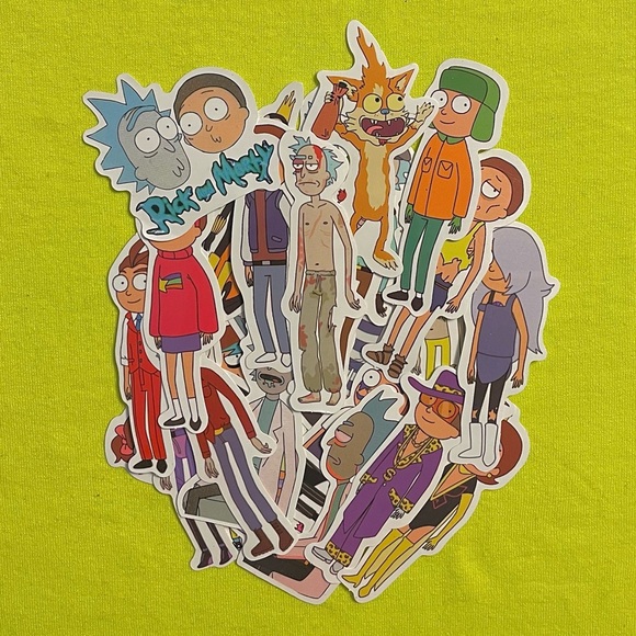126pc Rick and Morty Stickers Vinyl Stickers Bomb Car Laptop Skateboard Luggage - Picture 4 of 5